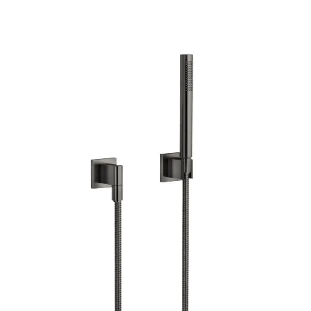 DORNBRACHT Schlauchbrausegarnitur mit Einzelrosetten SERIENSPEZIFISCH 27808980 Dark Platinum gebürstet, 27808980-99 Galeriebild 1
